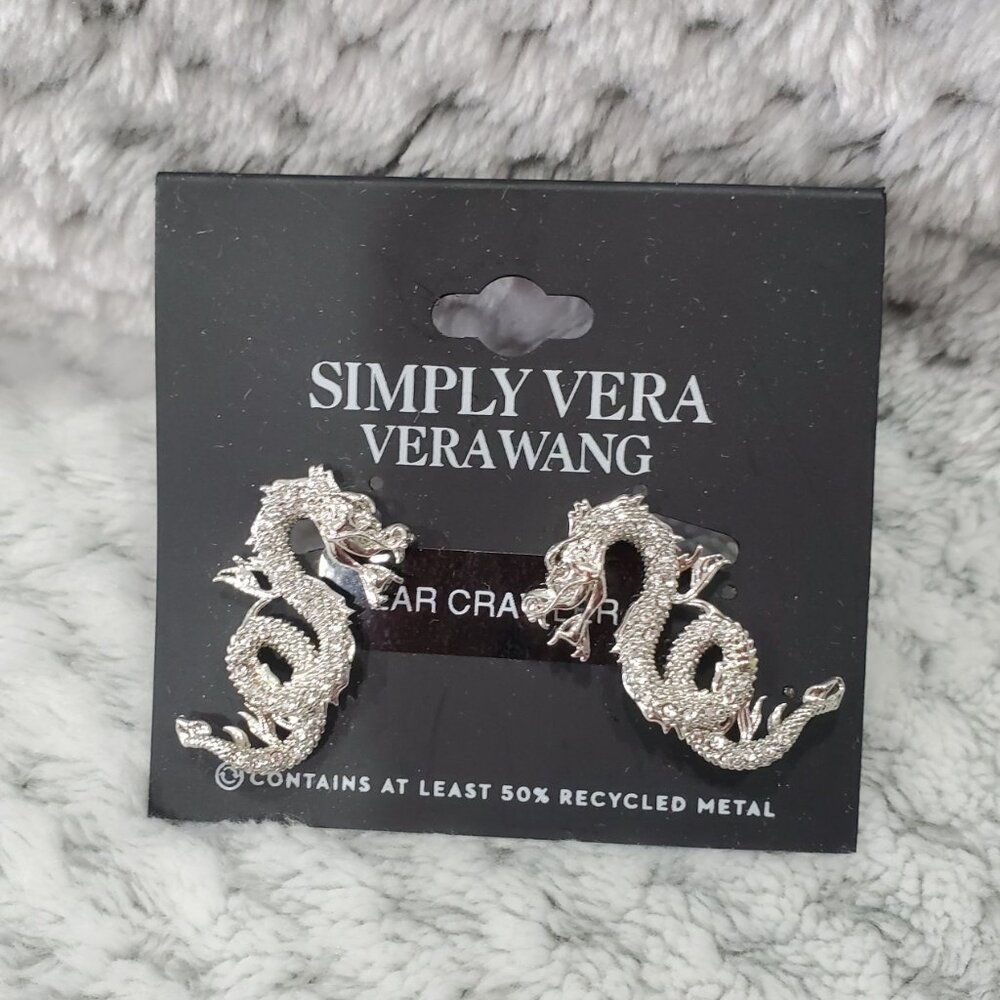 SImply Vera by Vera Wang Ear Crawler Pierced earrings NEW